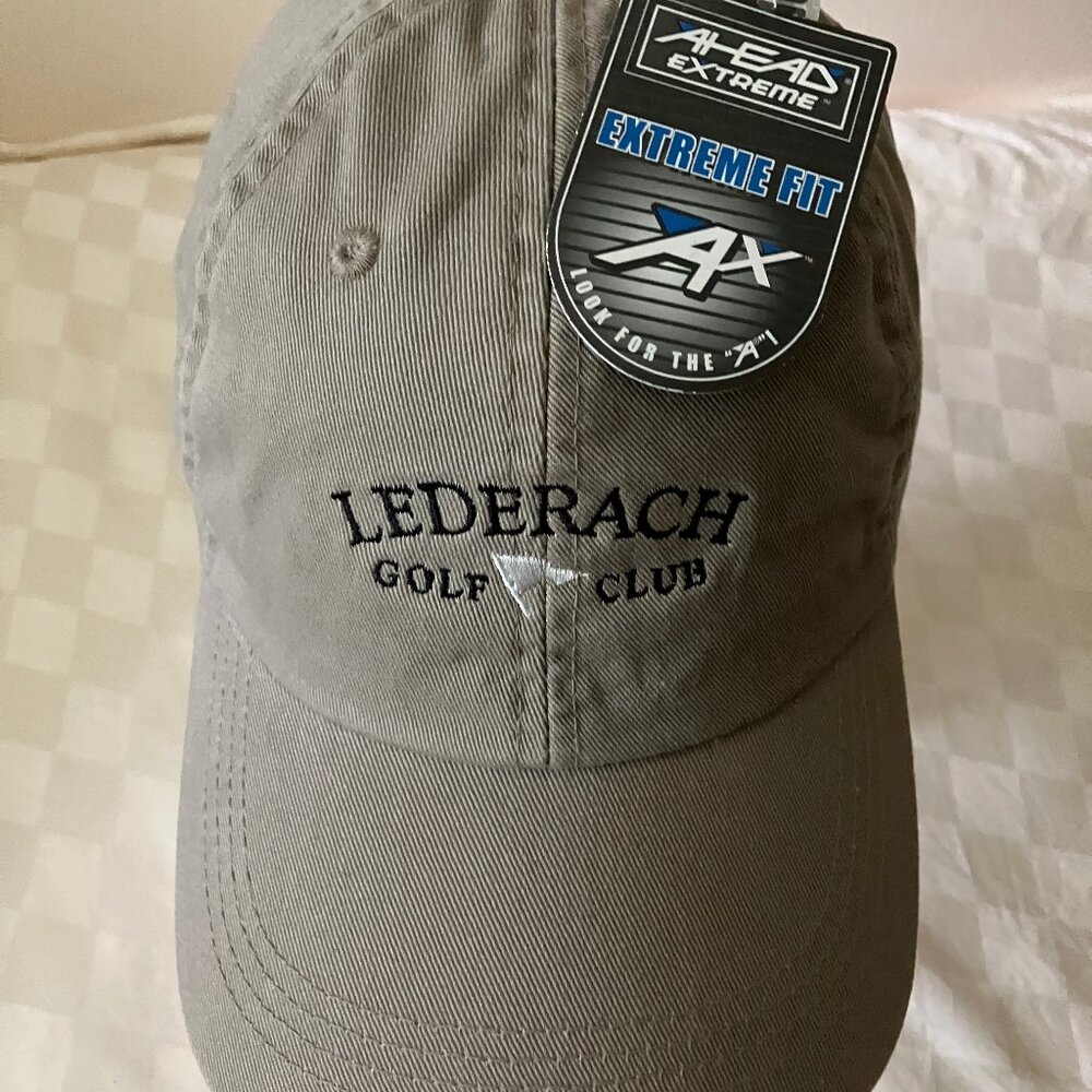 Baseball cap AHEAD Extreme Beige color, Brown embroidered Logo, One size.